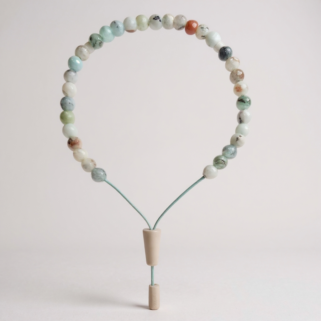 Bracelet Prayer Bead Set (Light Blue Agate) 6 mm