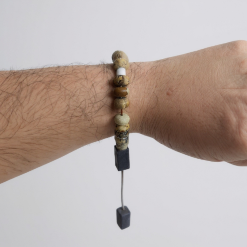 Bileklik Tespih Rondela Serisi (Toprak Jasper) 8*5 mm