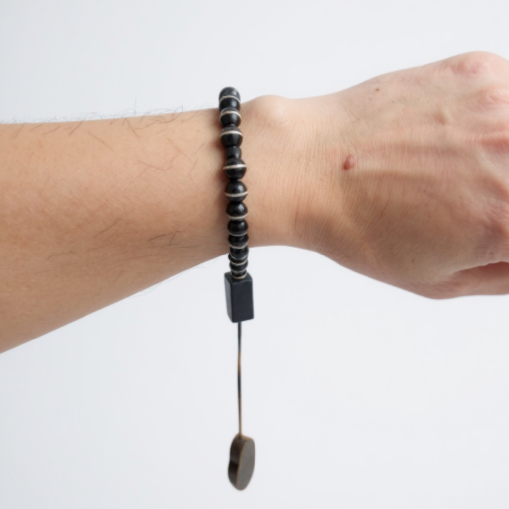 Bileklik Tespih Çekim Serisi (Tibet Siyah Akik) 6 mm
