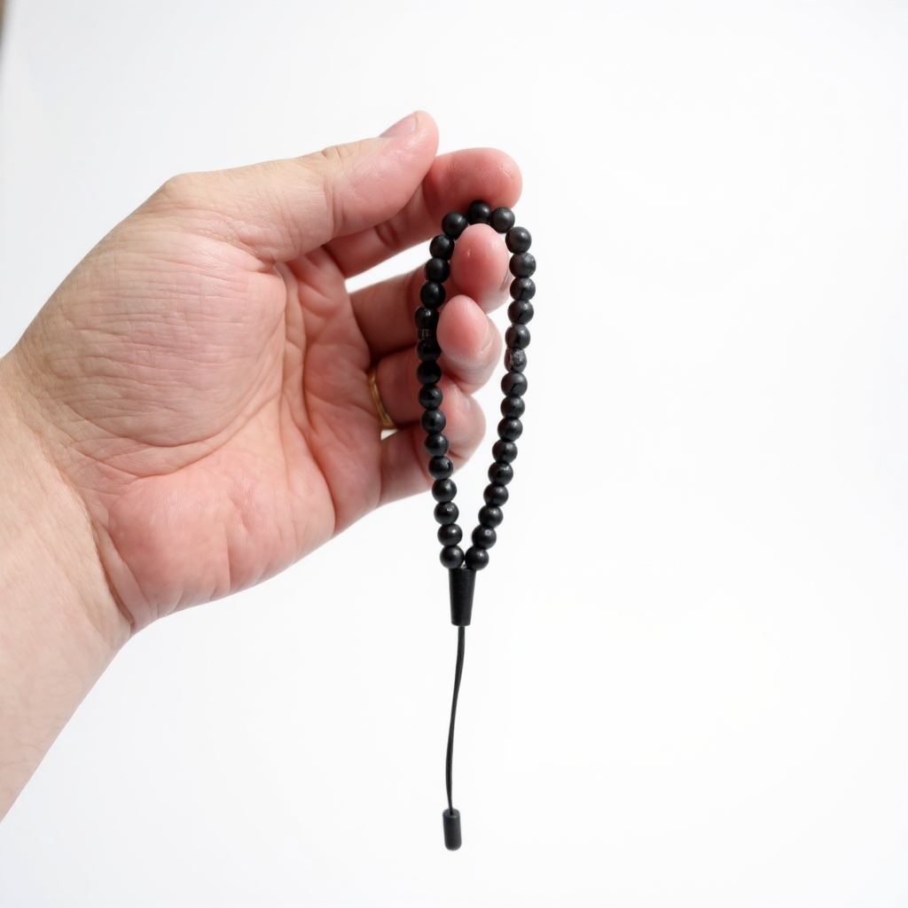 Bracelet Prayer Bead Set (Patterned Black Onyx) 6 mm