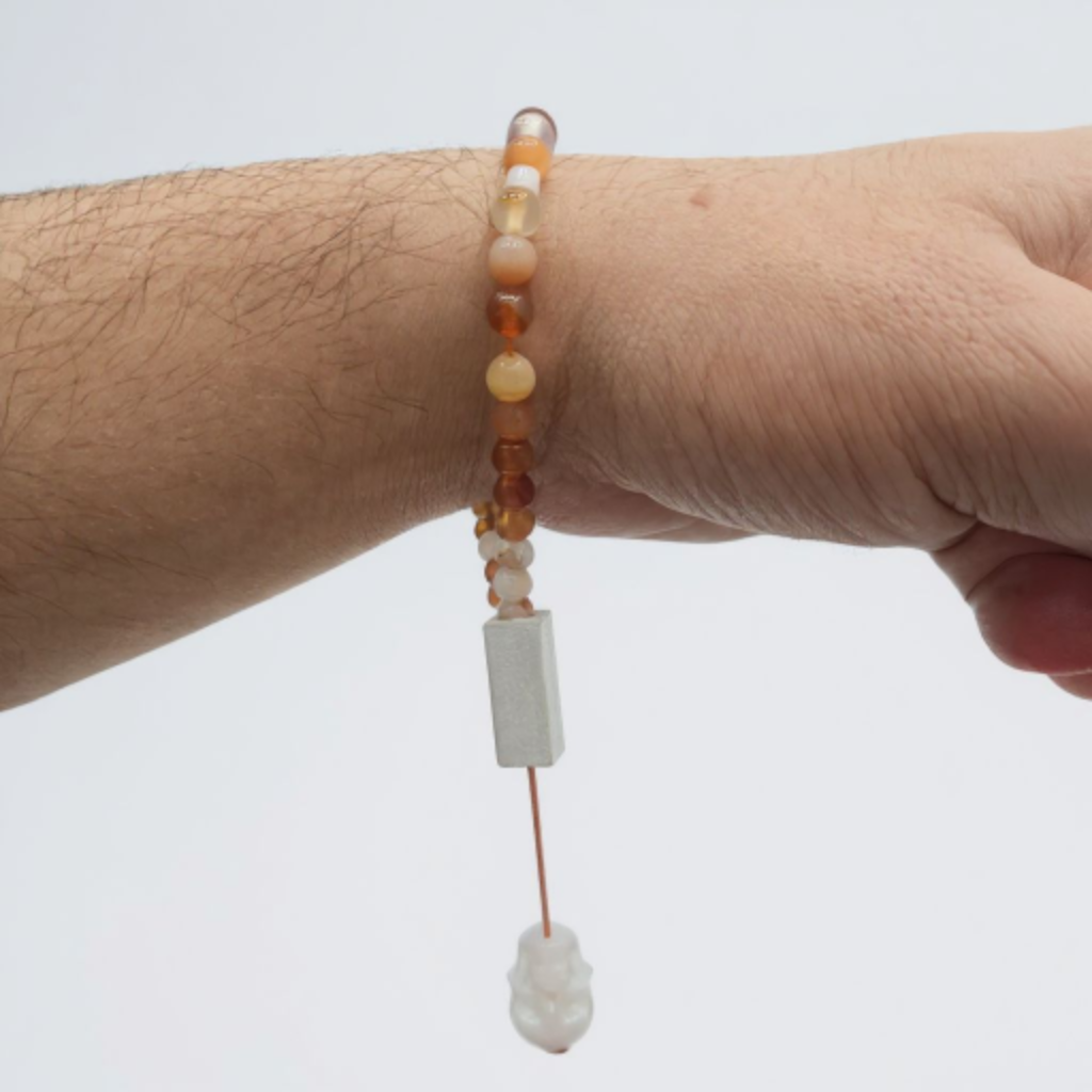 Bileklik Tespih Çekim Serisi (Turuncu Ceyt) 6 MM