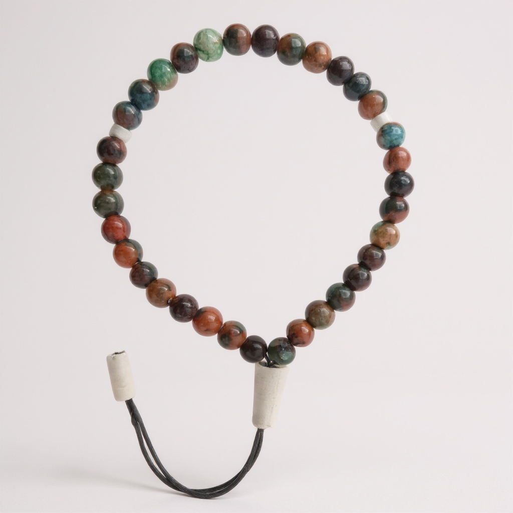 Bracelet Prayer Bead Set (Red Green Agate) 6 mm