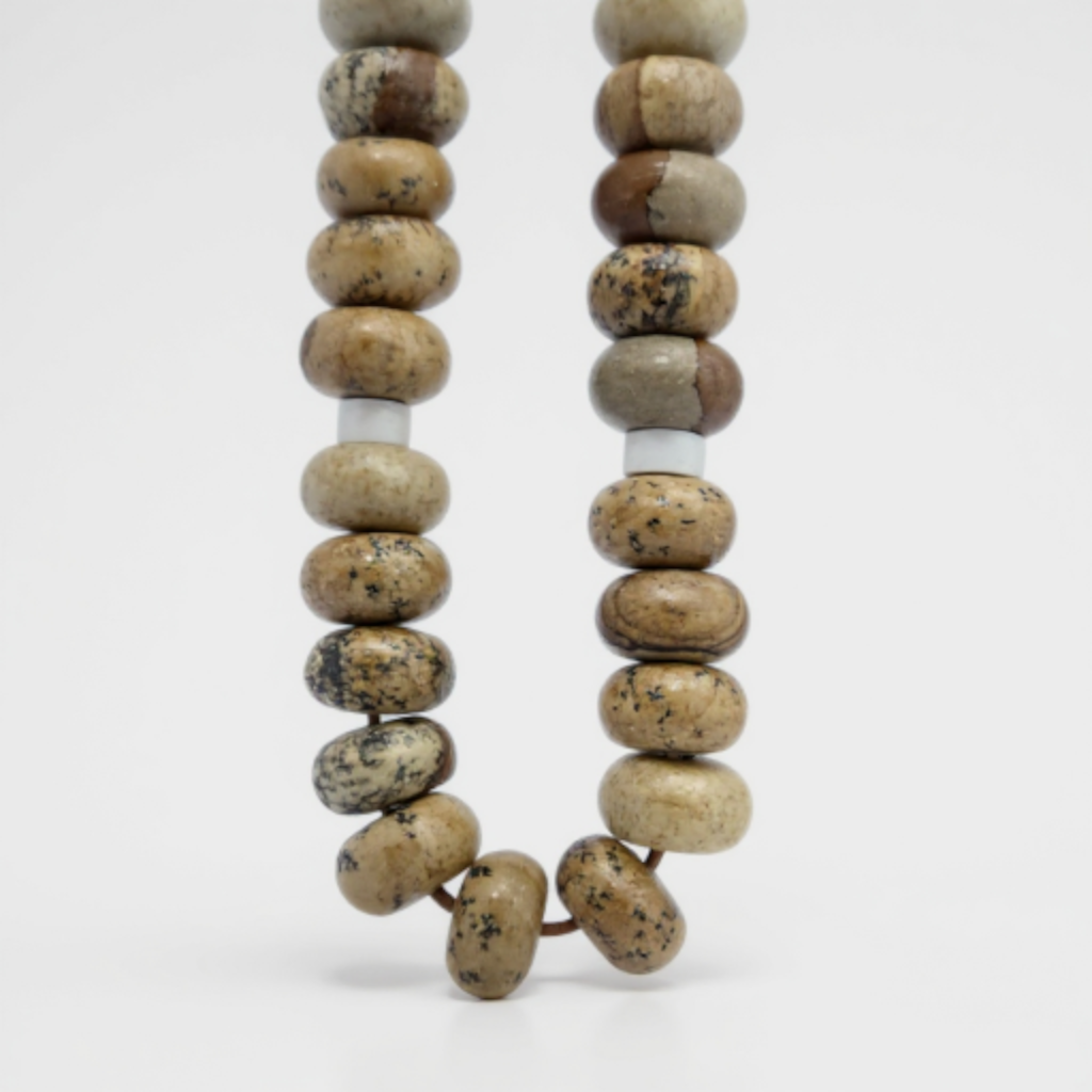 Bileklik Tespih Rondela Serisi (Toprak Jasper) 8*5 mm