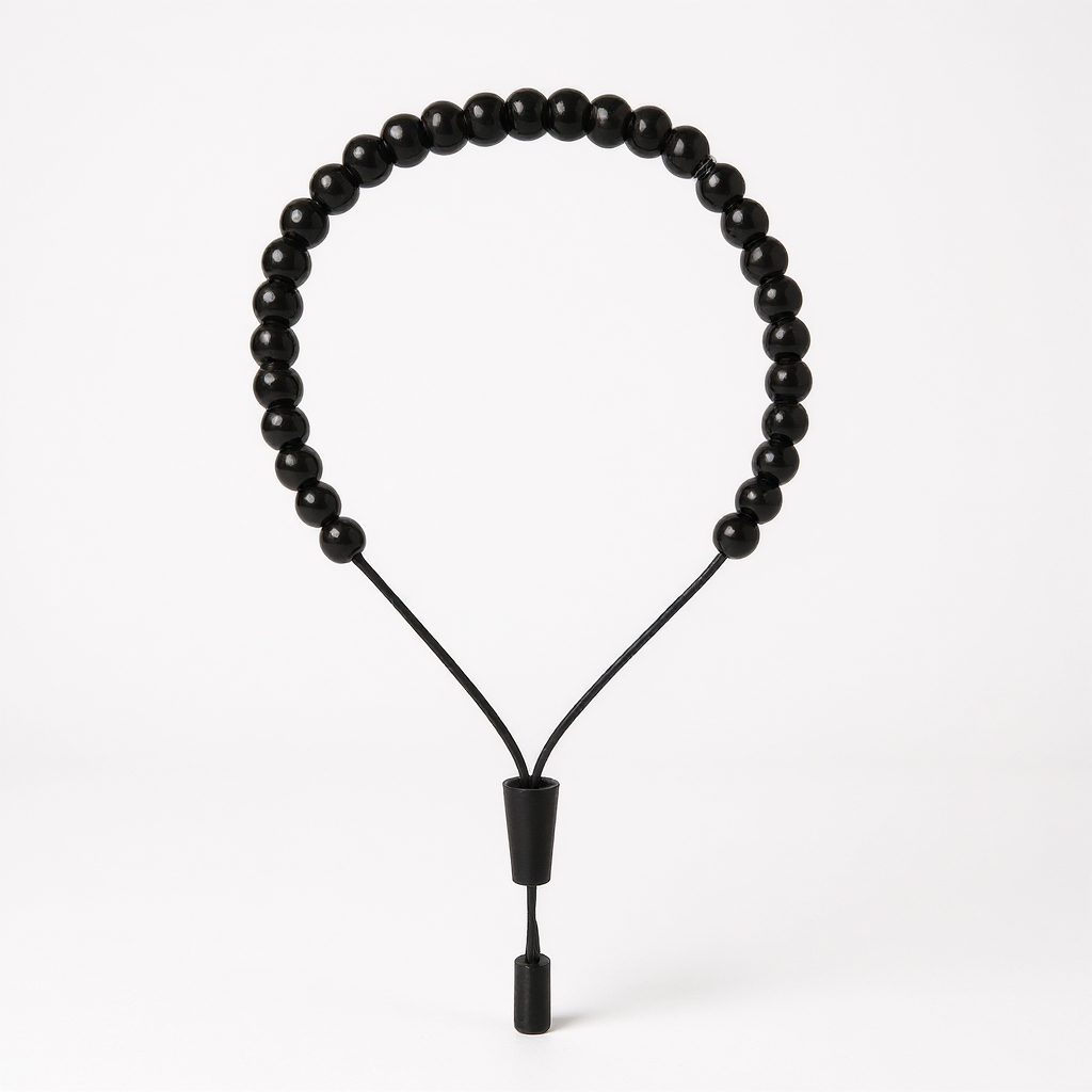 Armband-Gebetsperlen-Set (Facettenschliff, schwarzer Onyx) 6 mm
