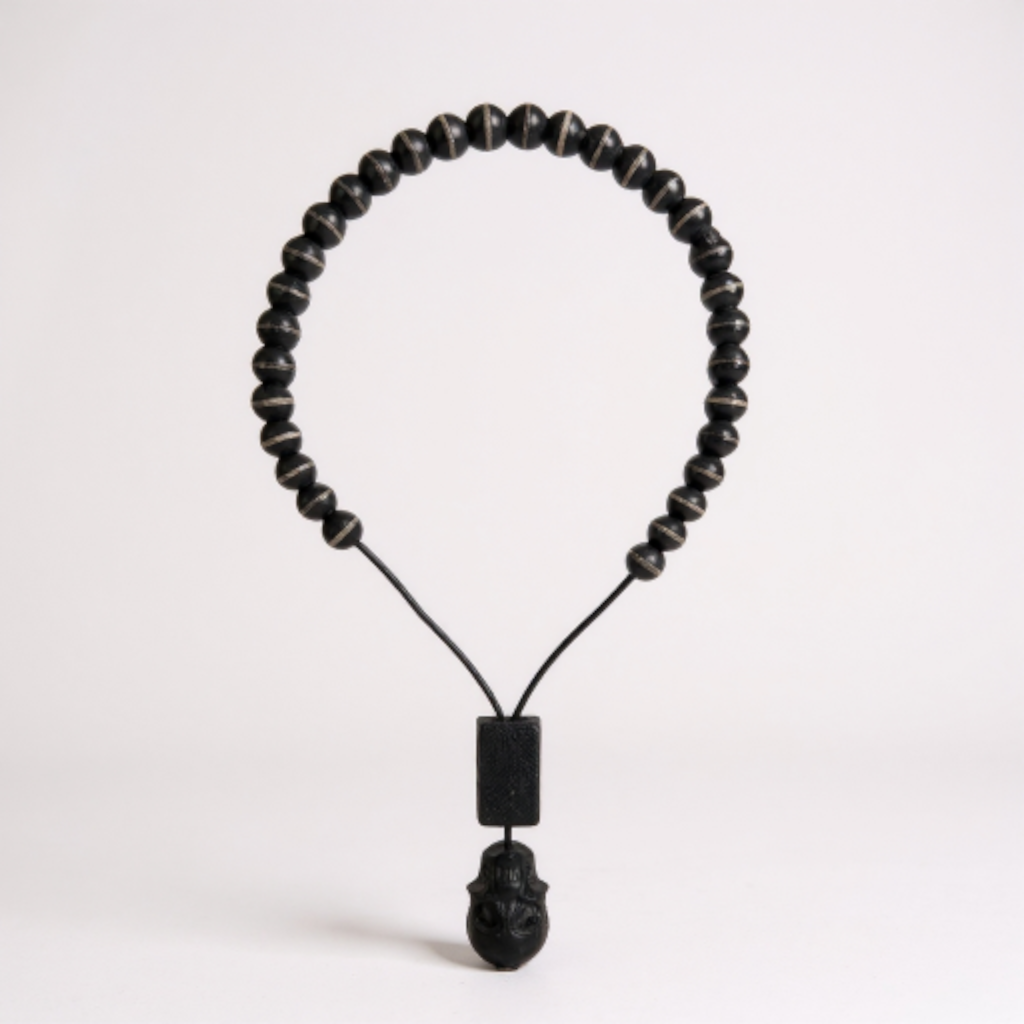 Bileklik Tespih Çekim Serisi (Tibet Siyah Akik) 6 mm