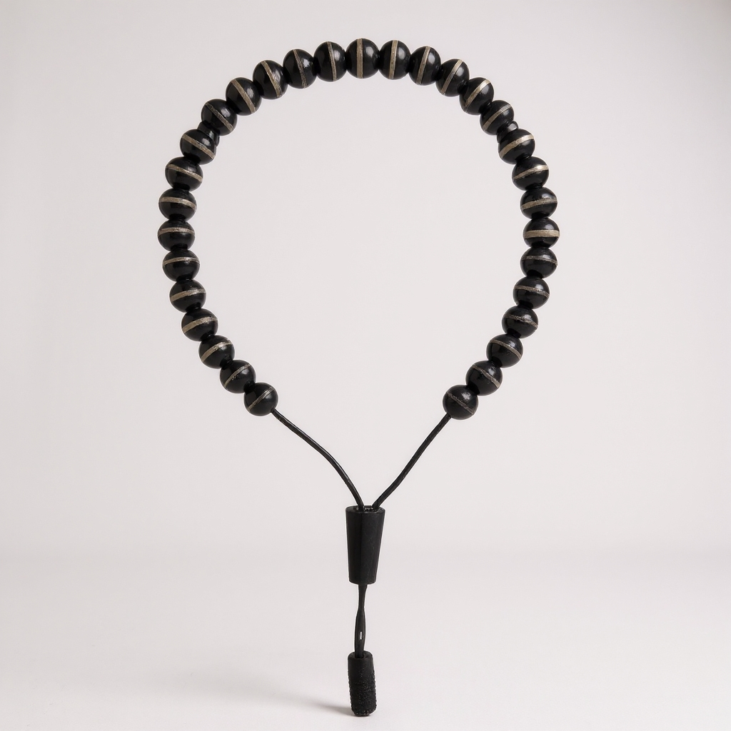 Bracelet Prayer Bead Set (Black Indian Agate) 6 mm