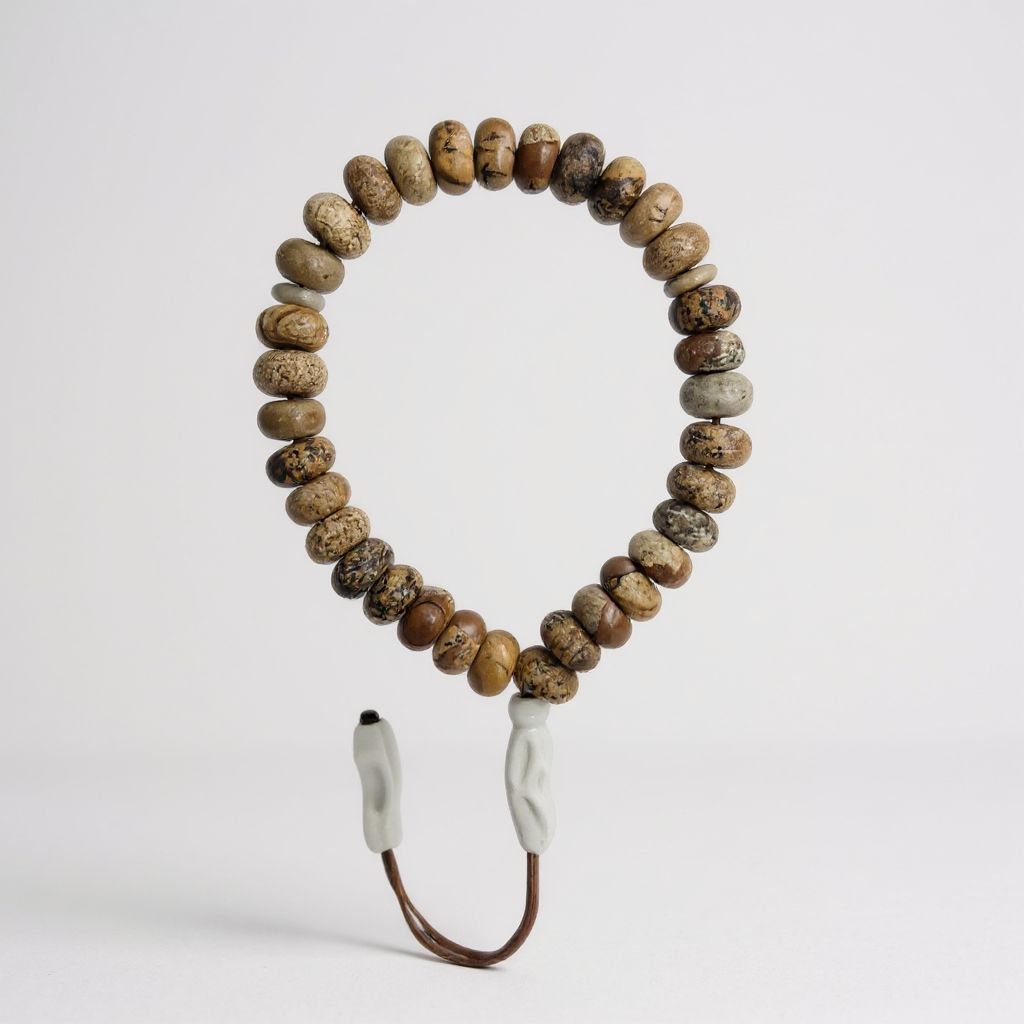 Bileklik Tespih Rondela Serisi (Toprak Jasper) 8*5 mm