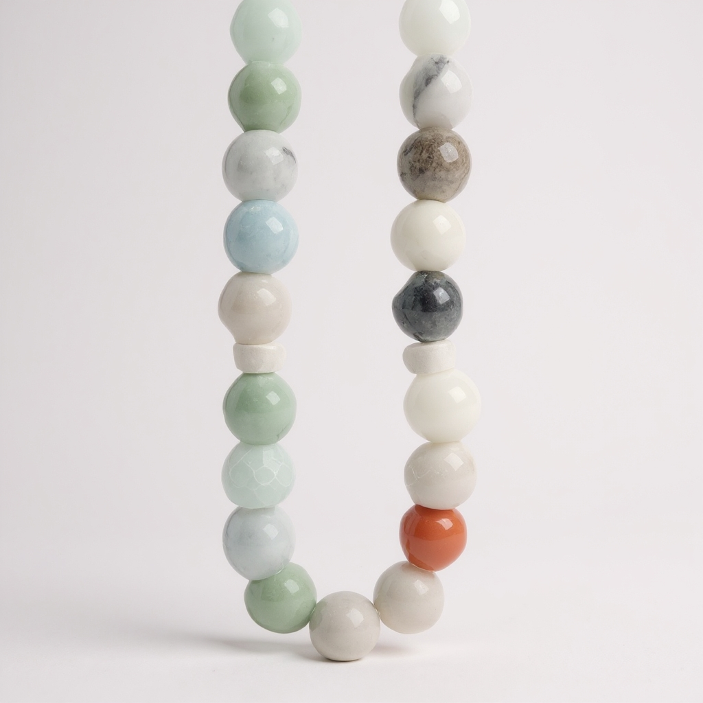 Bracelet Prayer Bead Set (Light Blue Agate) 6 mm