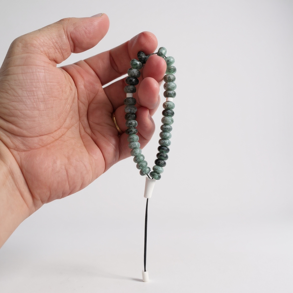 Bracelet Rosary Washer Series (Green Jade) 8*5 mm