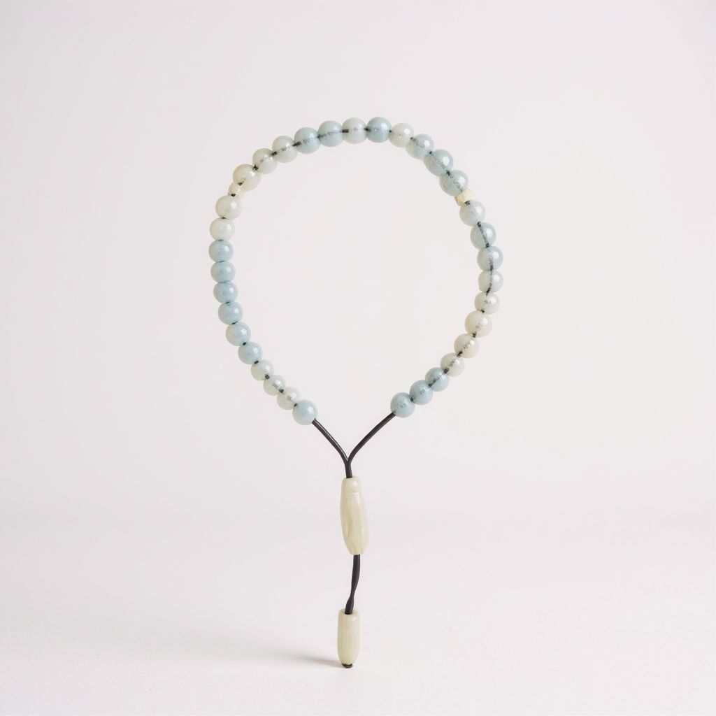 Bileklik Tespih Çekim Serisi (Açık Mavi Ceyt) 6mm