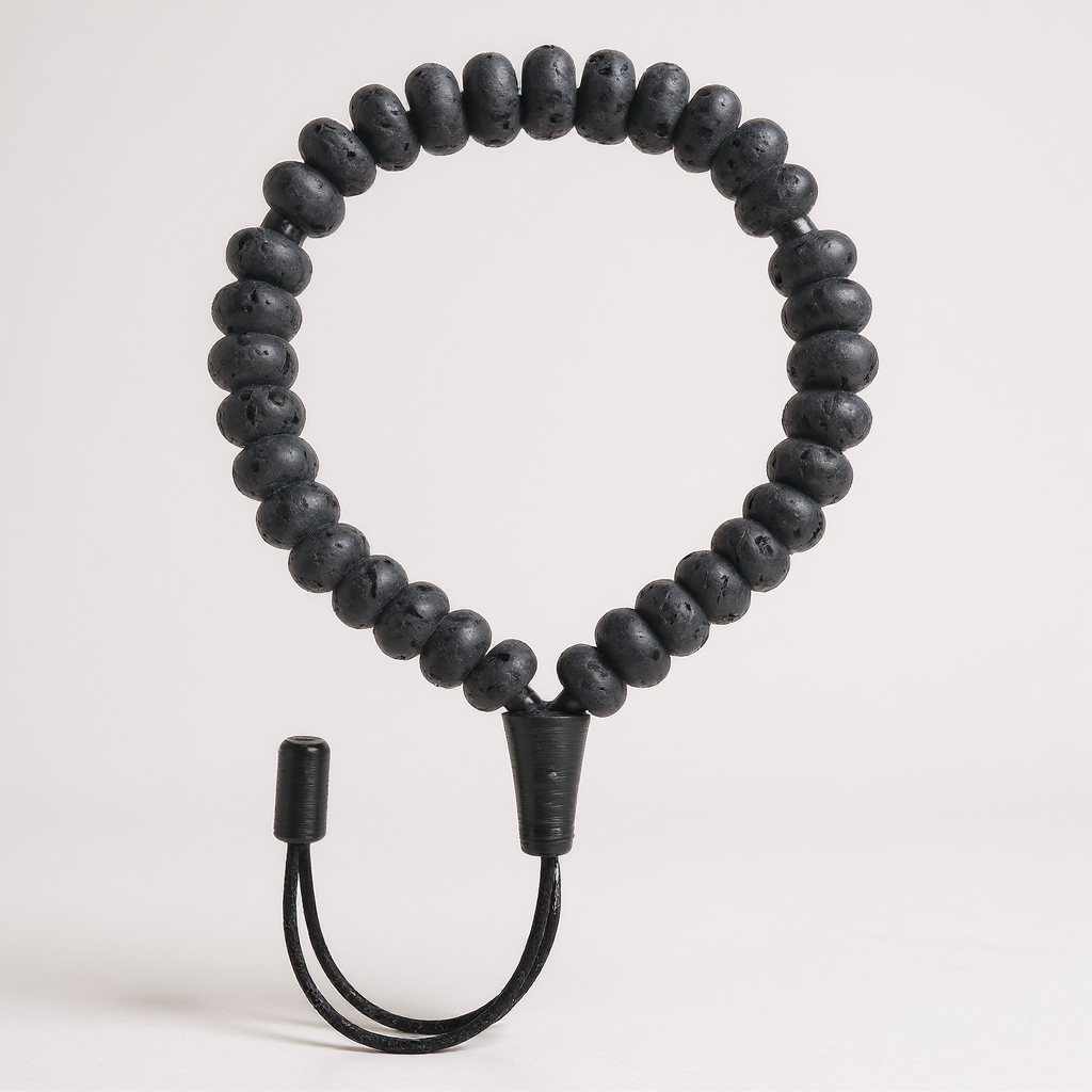 Bracelet Prayer Beads Rondela Series (Lava Stone) 8*5 mm