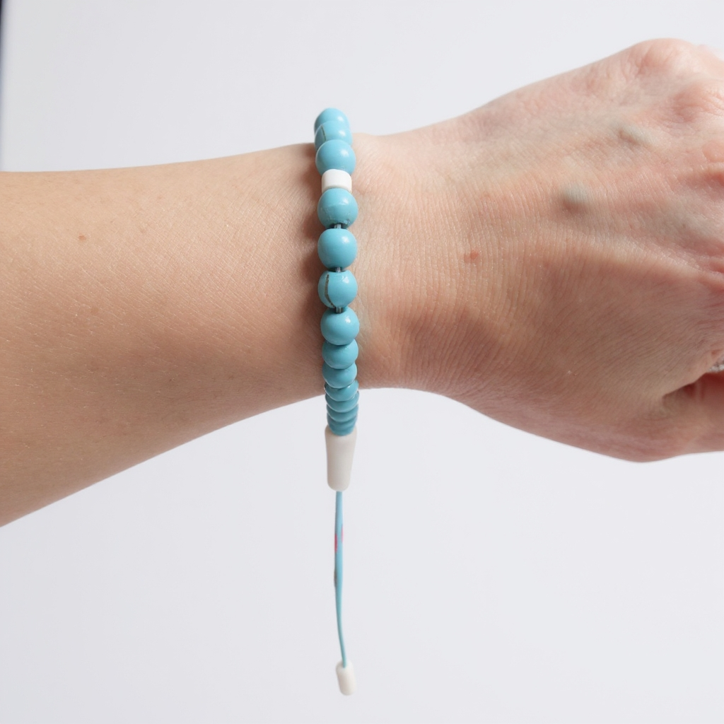 Gebetsperlen-Armbandset (Türkisachat) 6 mm