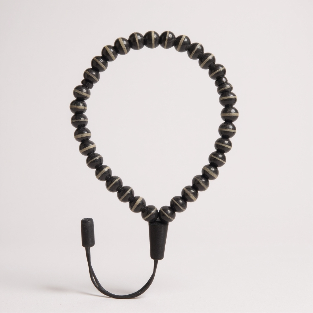 Bracelet Prayer Bead Set (Black Indian Agate) 6 mm