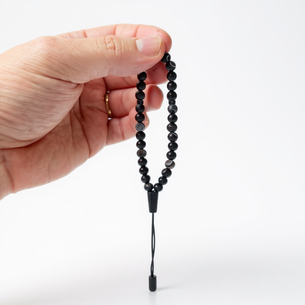 Gebetsperlen-Armbandset (Mattschwarzer Achat) 6 mm