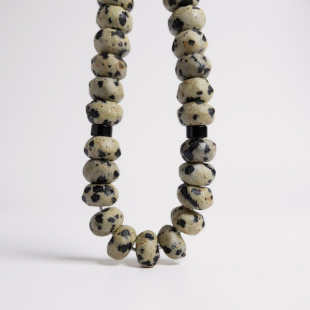 Bileklik Tespih Rondela Serisi (Dalmaçya Jasper) 8*5 mm