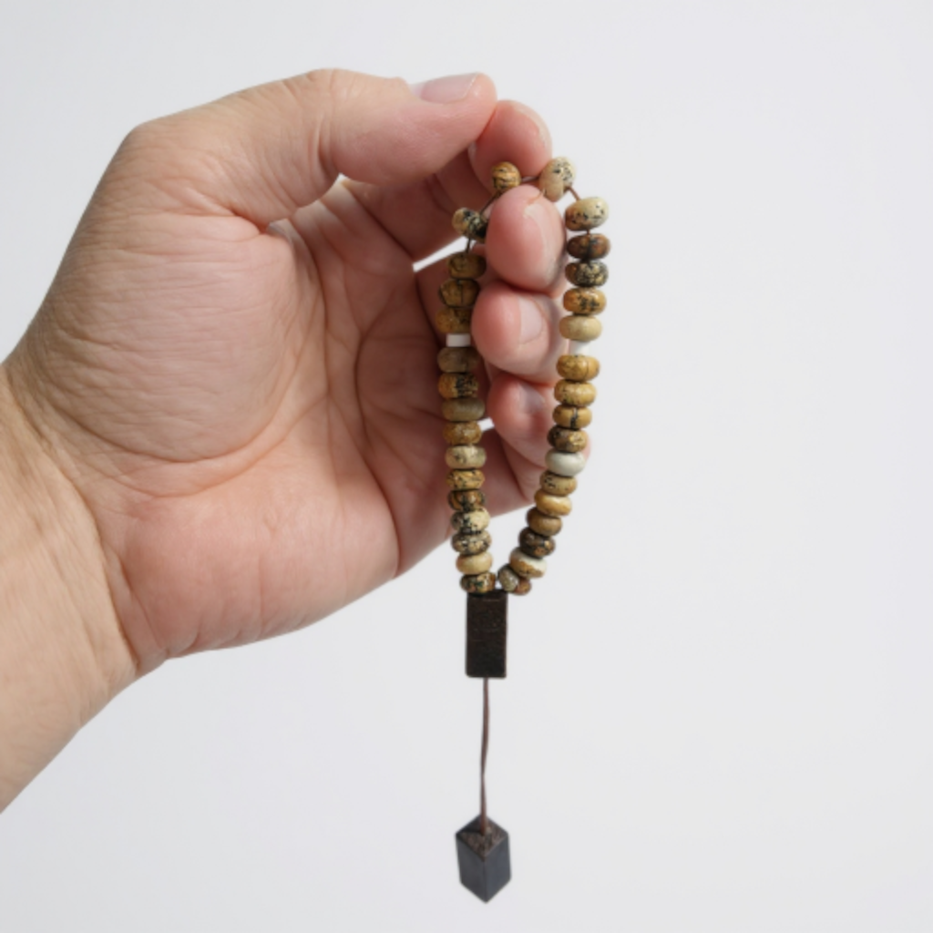 Bileklik Tespih Rondela Serisi (Toprak Jasper) 8*5 mm