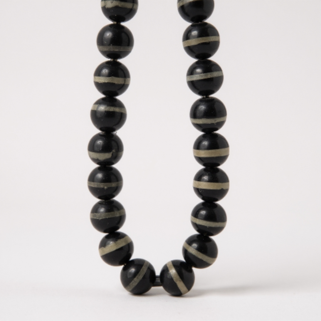 Bileklik Tespih Çekim Serisi (Tibet Siyah Akik) 6 mm