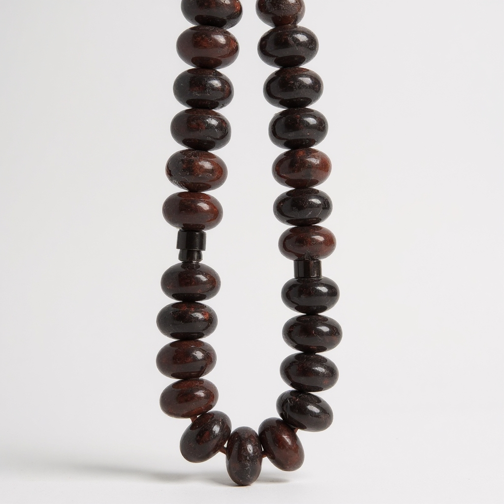 Armband-Gebetsperlen Unterlegscheiben-Serie (Roter Jaspis) 8 x 5 mm