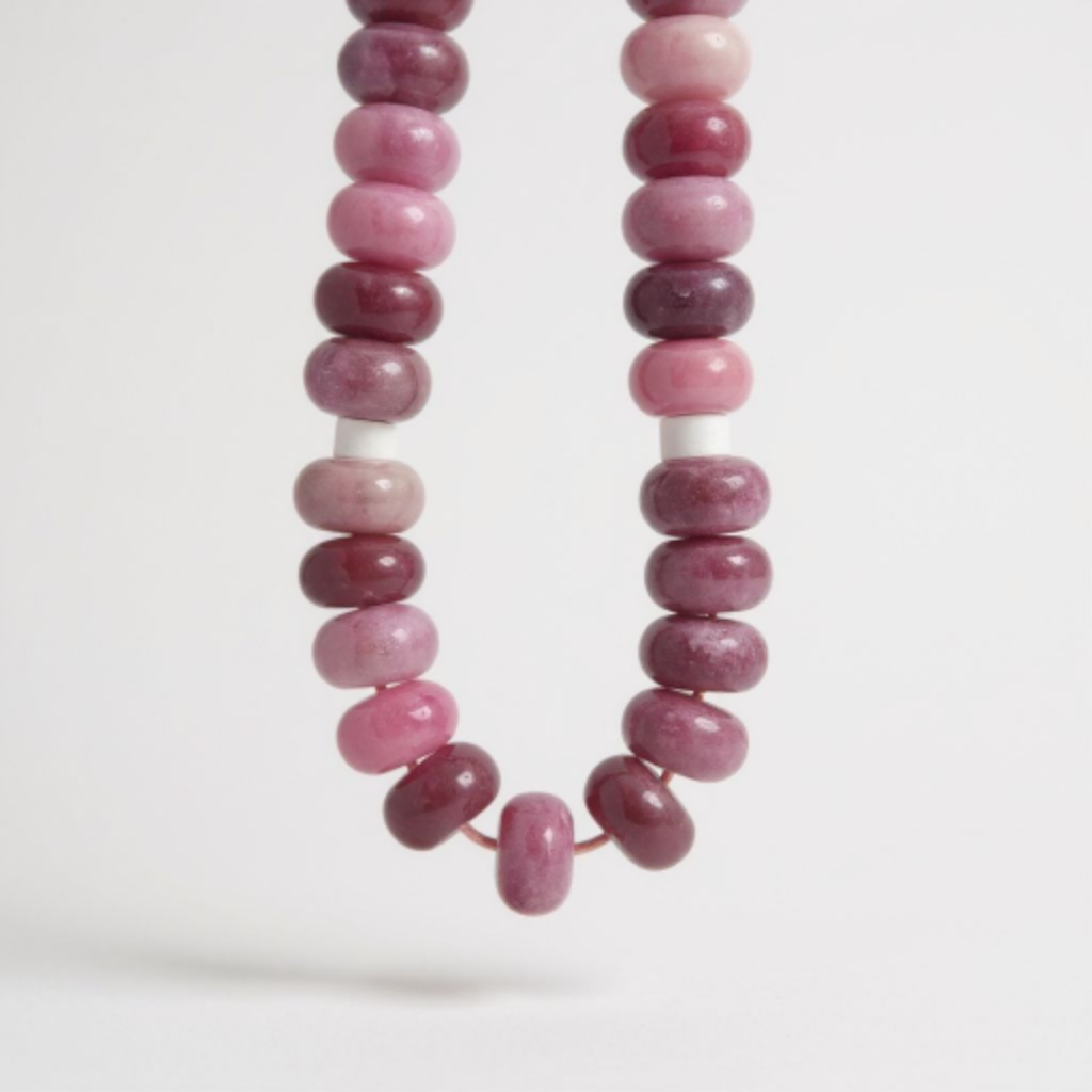 Bileklik Tespih Rondela Serisi (Pembe Ceyt) 8*5 mm