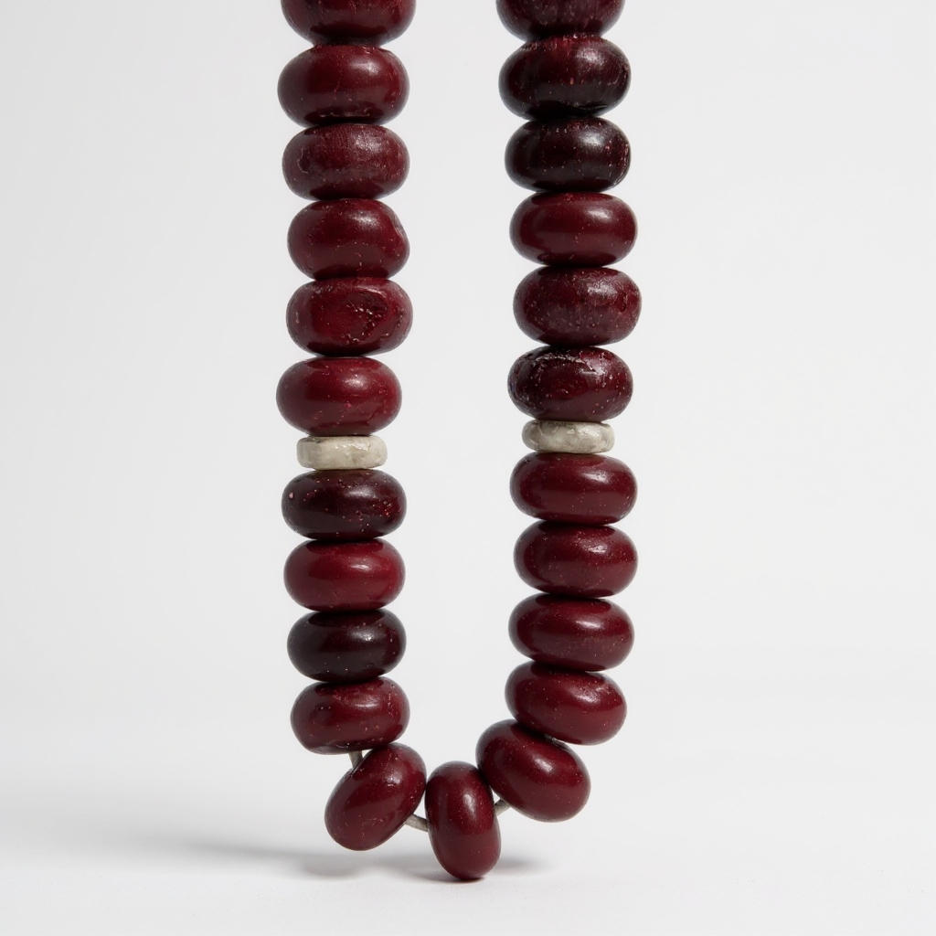 Bracelet Prayer Beads Rondela Series (Red Agate) 8*5 mm