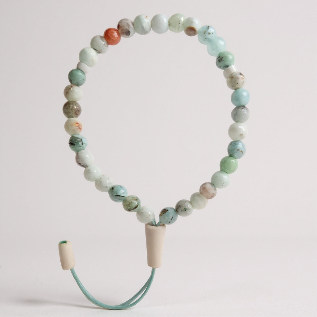 Bracelet Prayer Bead Set (Light Blue Agate) 6 mm