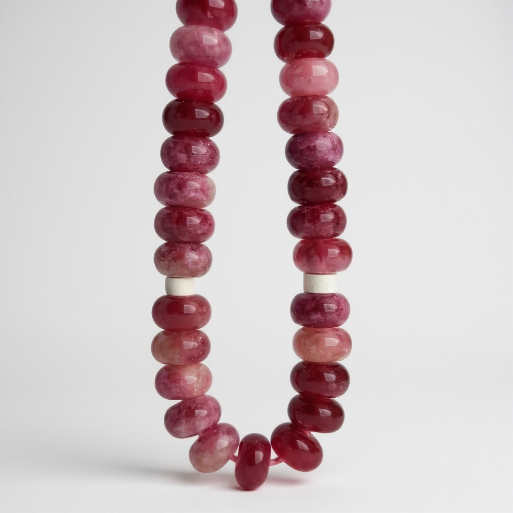 Armband-Rosenkranz-Unterlegscheiben-Serie (Rosa Jade) 8*5 mm