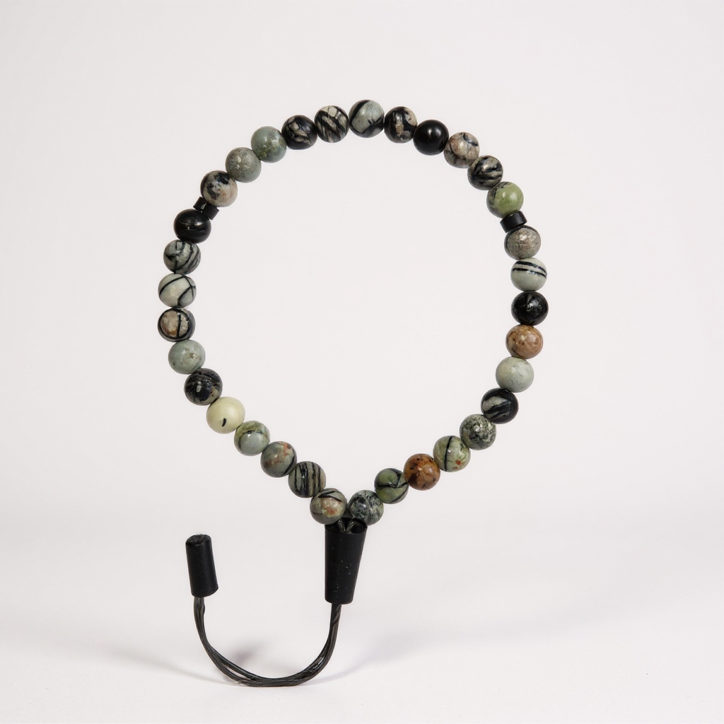 Gebetsperlen-Armbandset (Grauer Achat) 6 mm