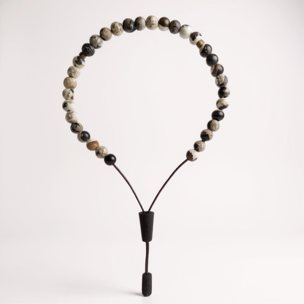 Bracelet Prayer Bead Set (Beige Agate) 6 mm