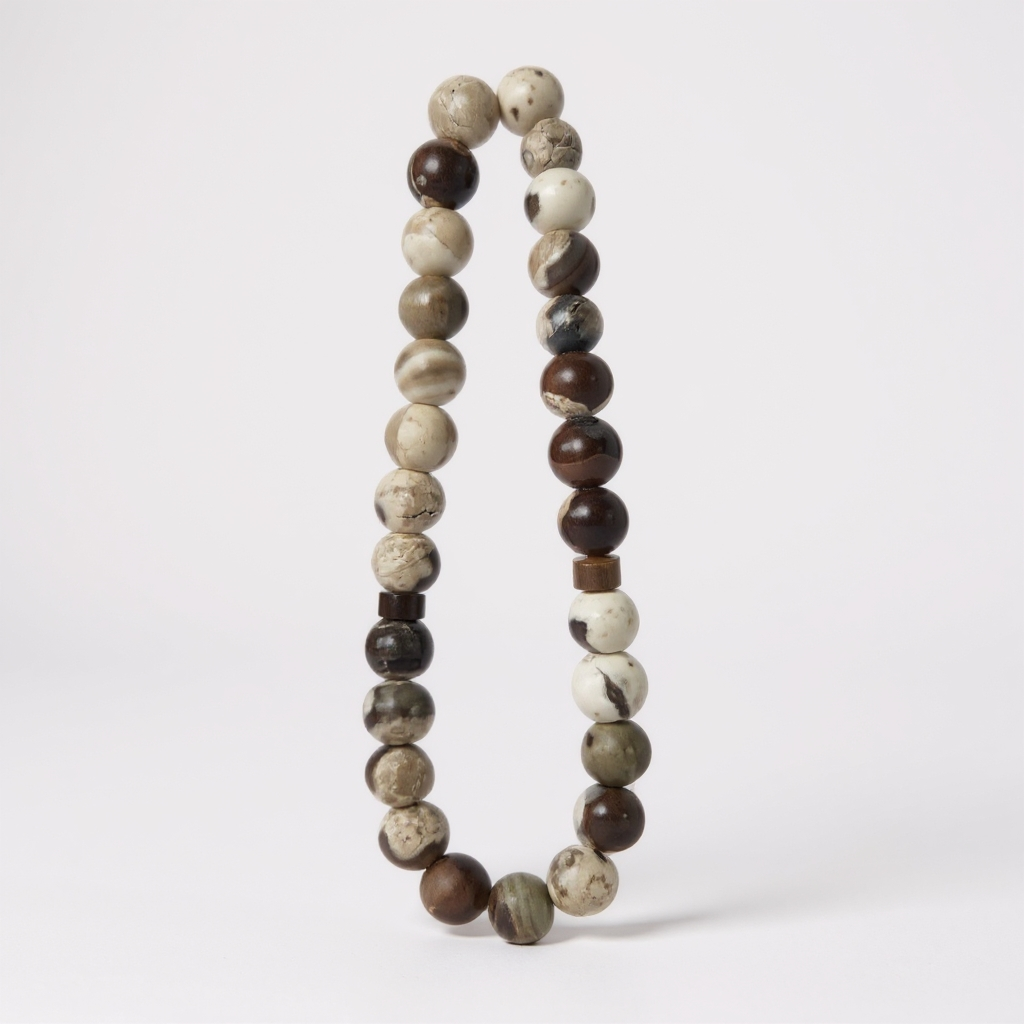 Bracelet Prayer Bead Set (Beige Agate) 6 mm