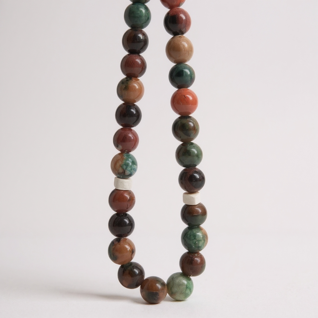 Armband-Gebetsperlen-Set (Rot-Grüner Achat) 6 mm