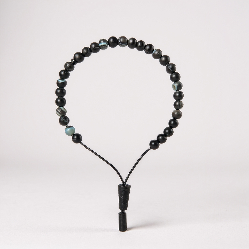 Gebetsperlen-Armbandset (Mattschwarzer Achat) 6 mm