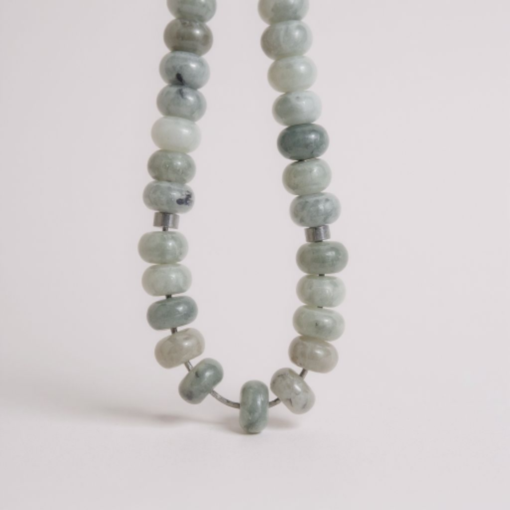 Bileklik Tespih Rondela Serisi (Gri) 8*5 mm