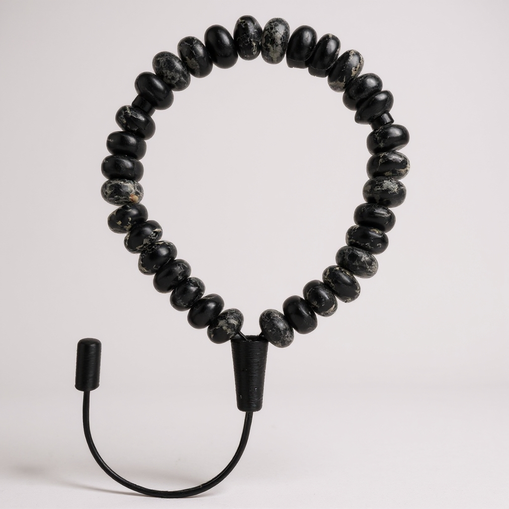 Gebetsarmband der Rondela-Serie (Schwarzer Achat) 8 x 5 mm