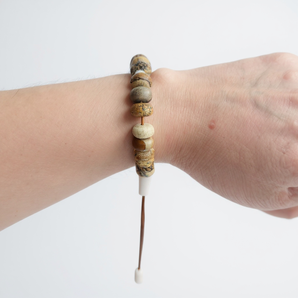 Bracelet Rosary Washer Series (Earth Jasper) 8*5 mm