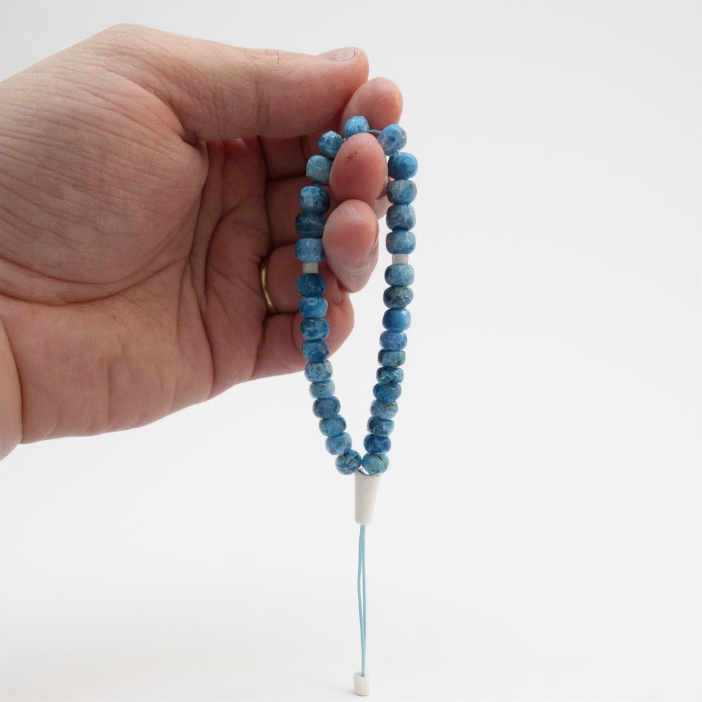 Bracelet Prayer Bead Washer Series (Apatite) 8*5 mm