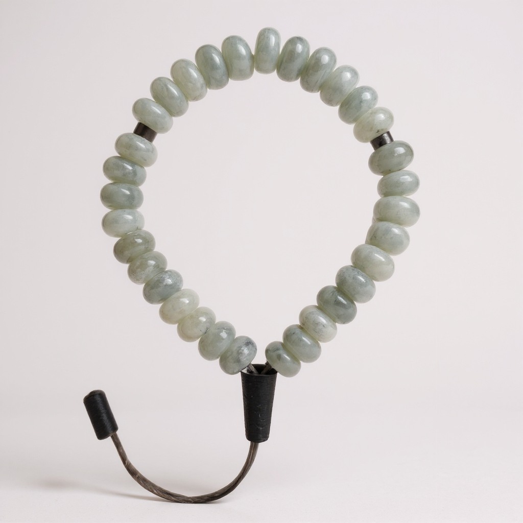 Bracelet Prayer Beads Washer Series (Gray Jade) 8*5 mm