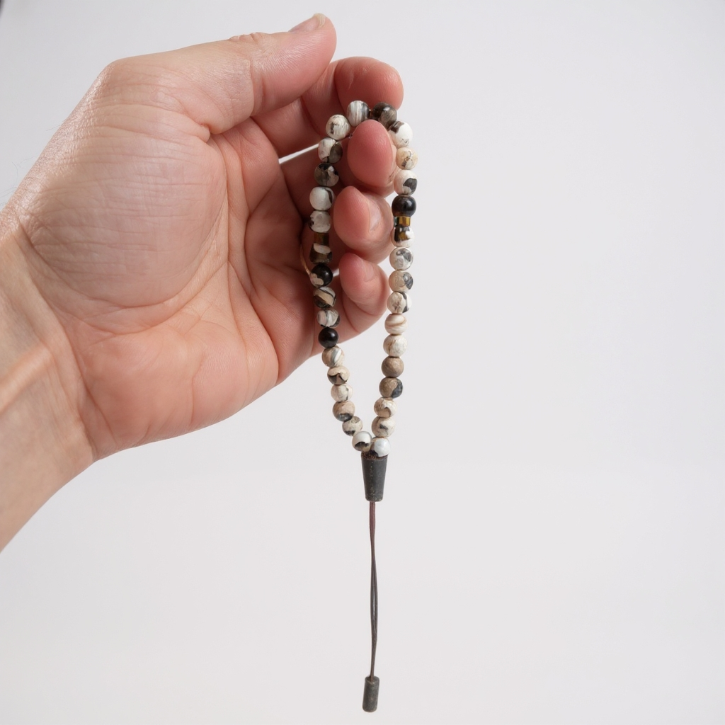 Bracelet Prayer Bead Set (Beige Agate) 6 mm