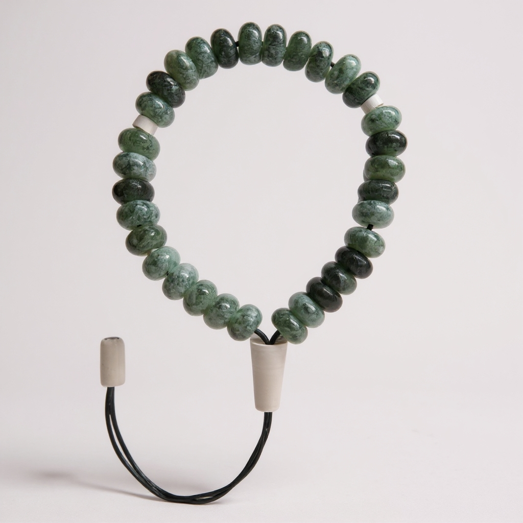 Bracelet Rosary Washer Series (Green Jade) 8*5 mm