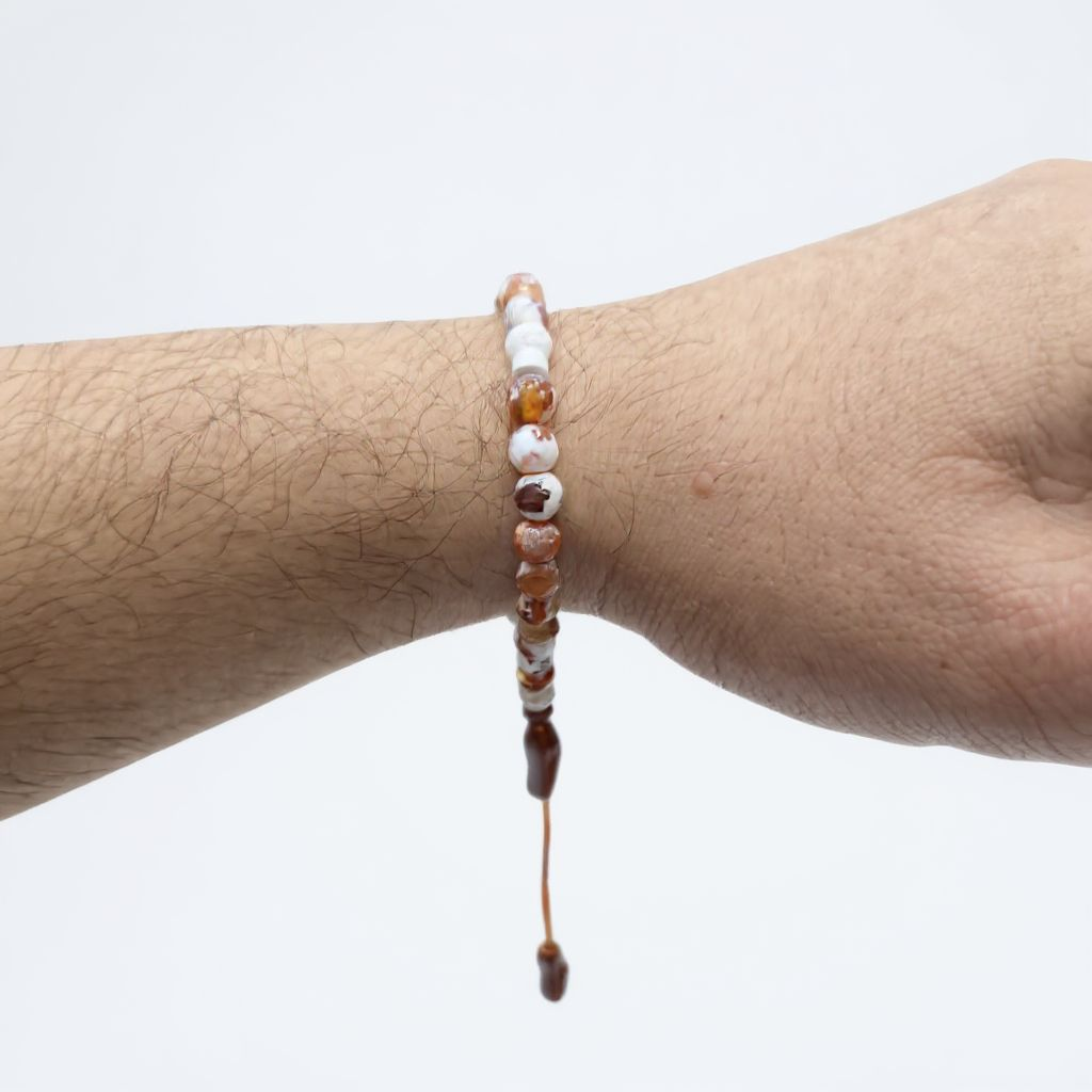 Bileklik Tespih Çekim Serisi (Akik) 6 mm