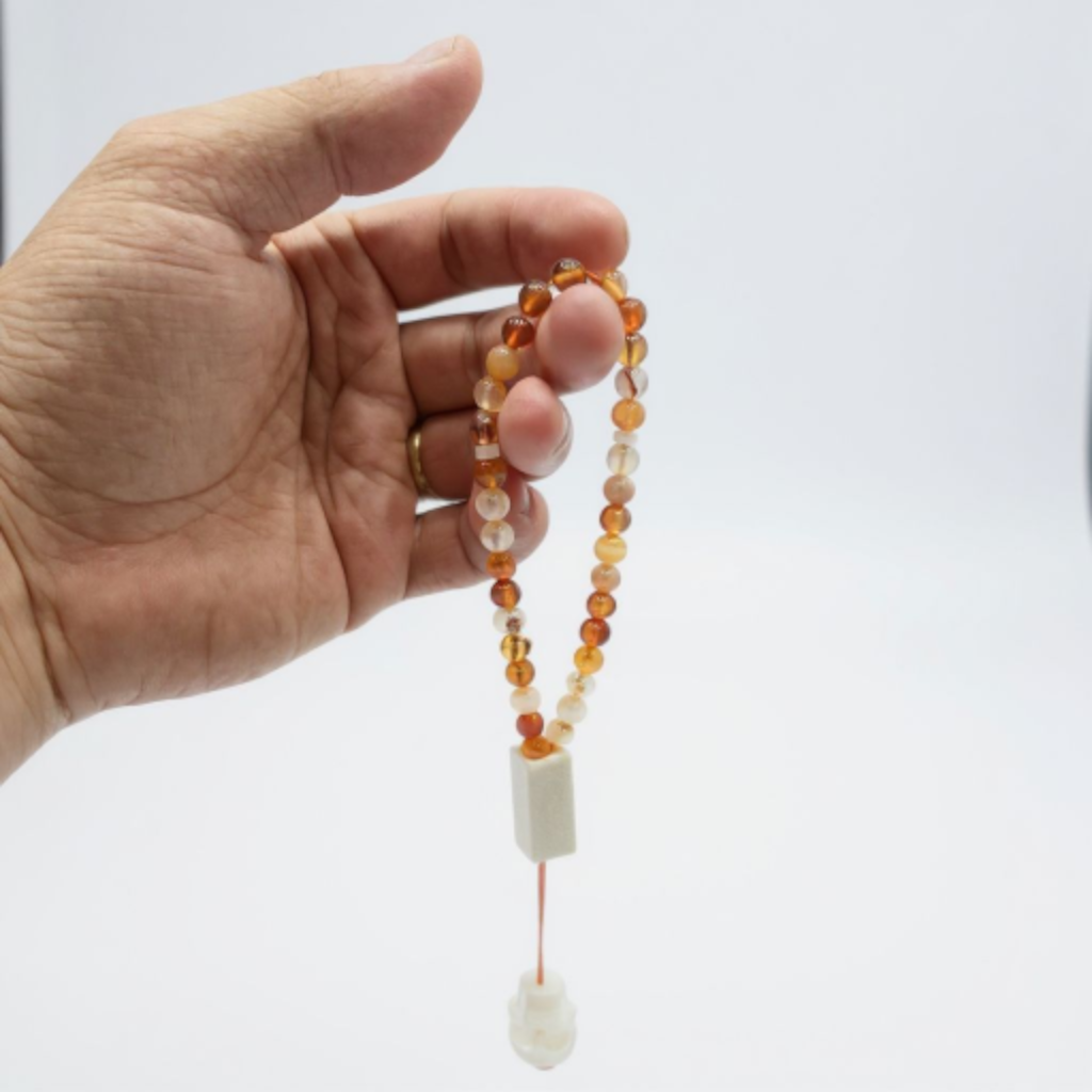 Bileklik Tespih Çekim Serisi (Turuncu Ceyt) 6 MM