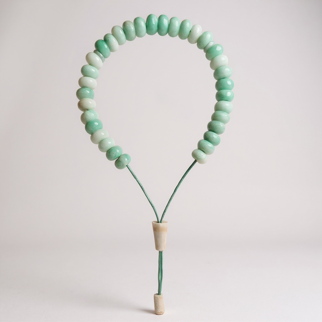 Armband-Rosenkranz-Unterlegscheiben-Serie (Türkis-Jade) 8 x 5 mm