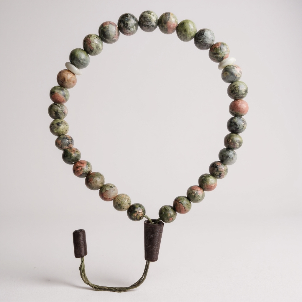 Bracelet Prayer Bead Set (Light Green Agate) 6 mm