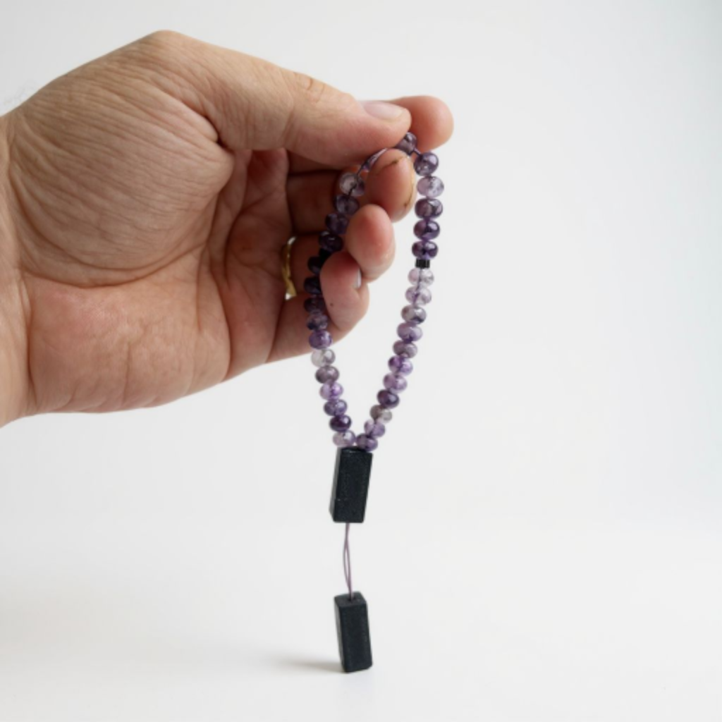 Bileklik Tespih Rondela Serisi (Ametist) 8*5 mm