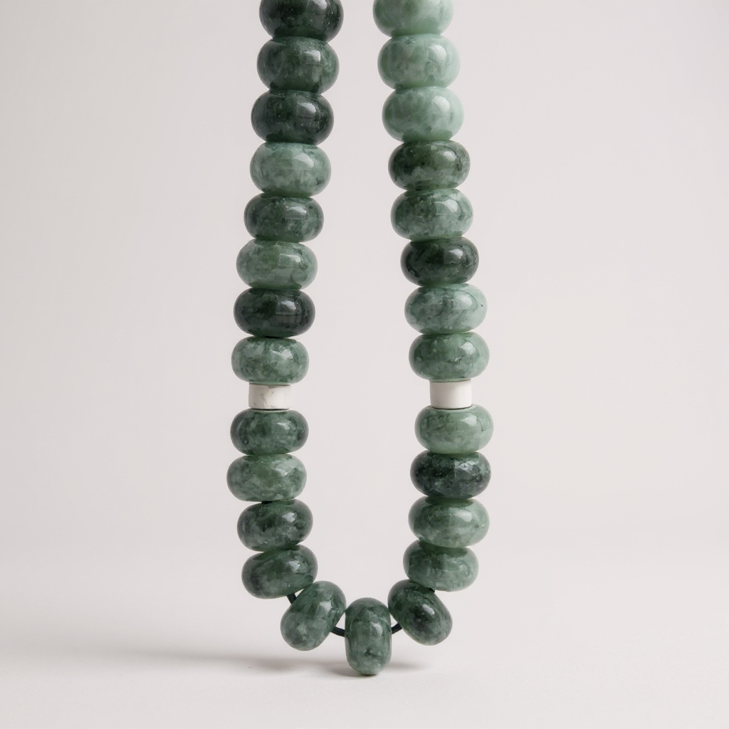 Bracelet Rosary Washer Series (Green Jade) 8*5 mm