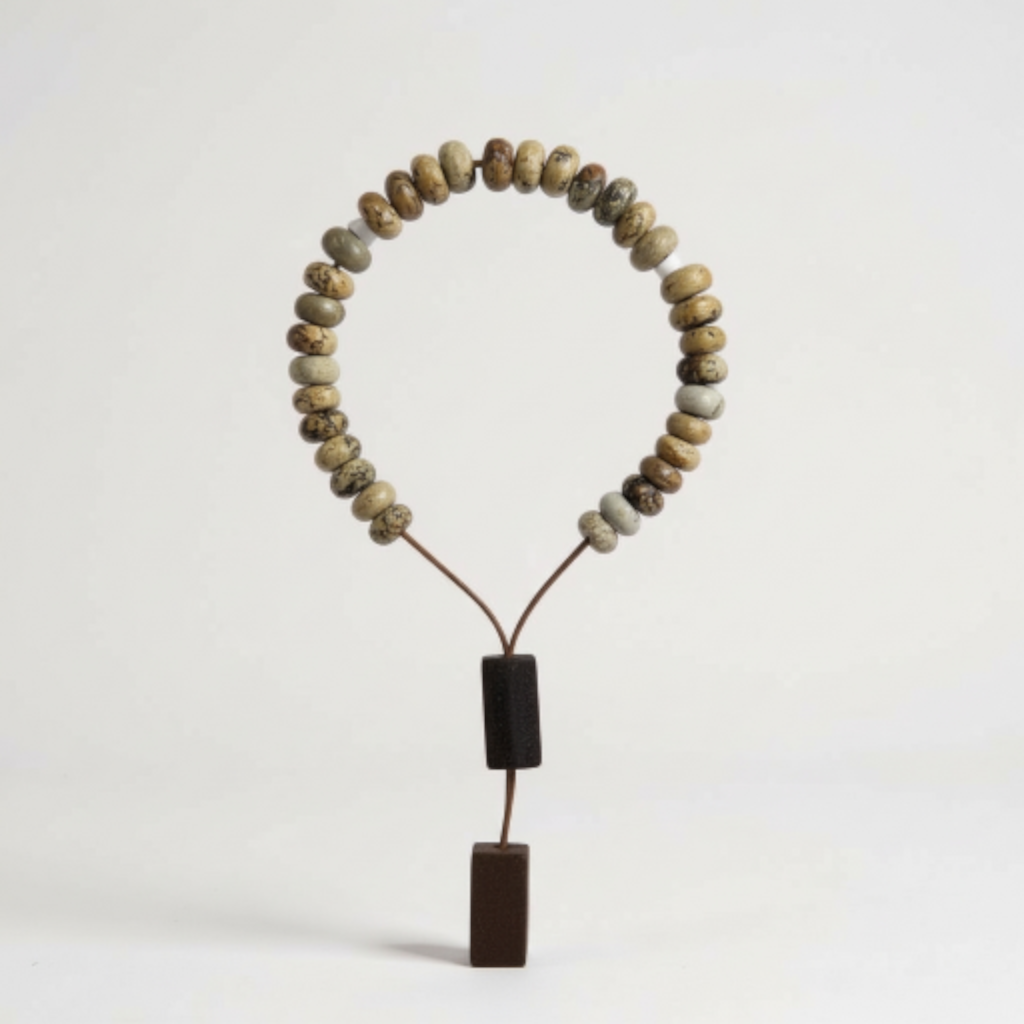 Bileklik Tespih Rondela Serisi (Toprak Jasper) 8*5 mm