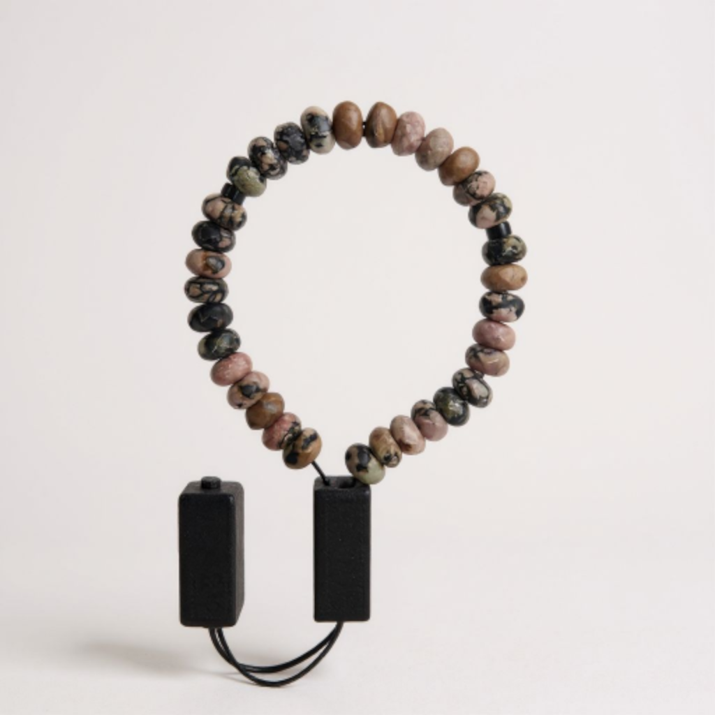 Bileklik Tespih Rondela Serisi (Pembe Rodonit) 8*5 mm